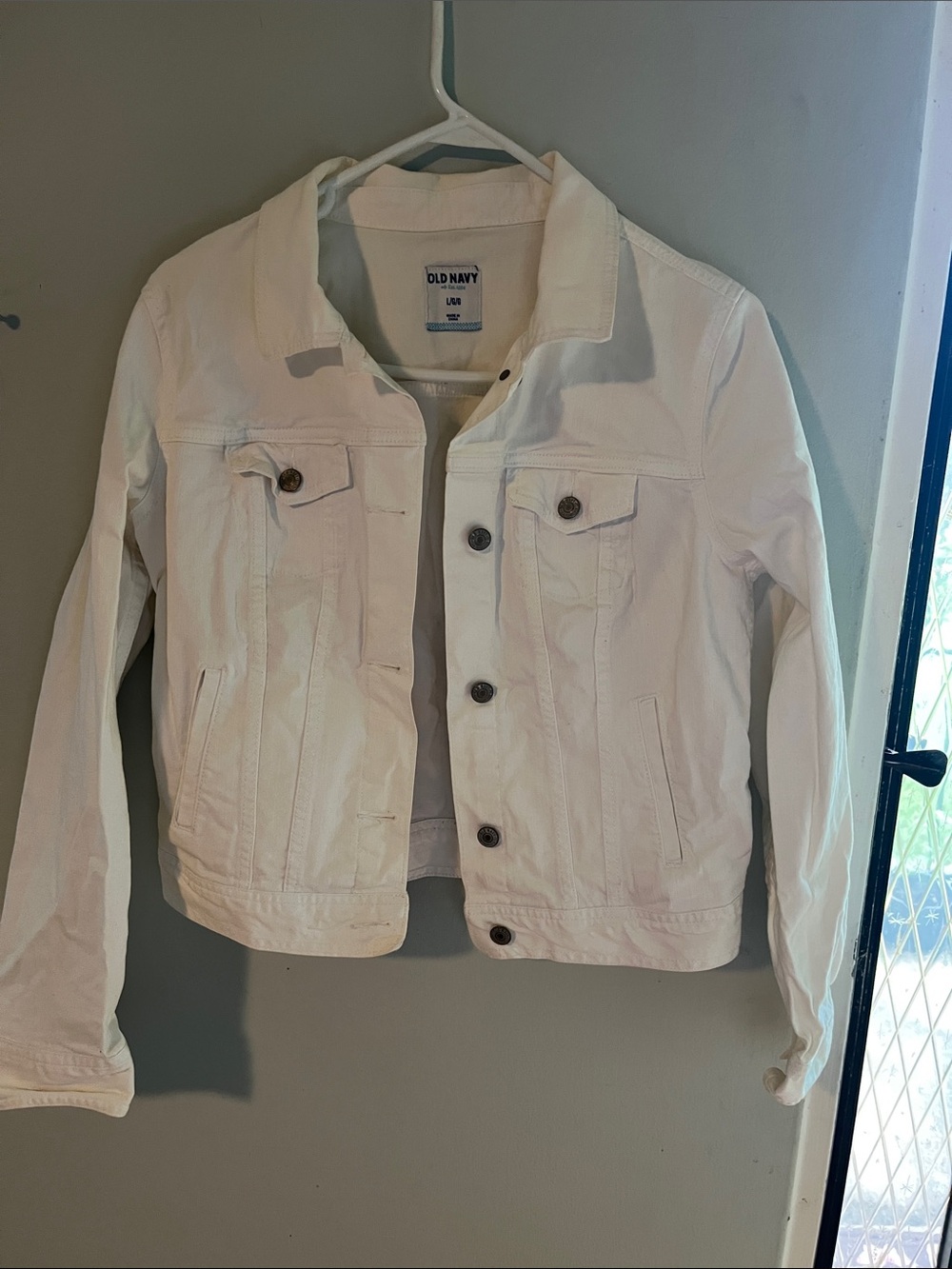 Old Navy White Denim Jean Jacket